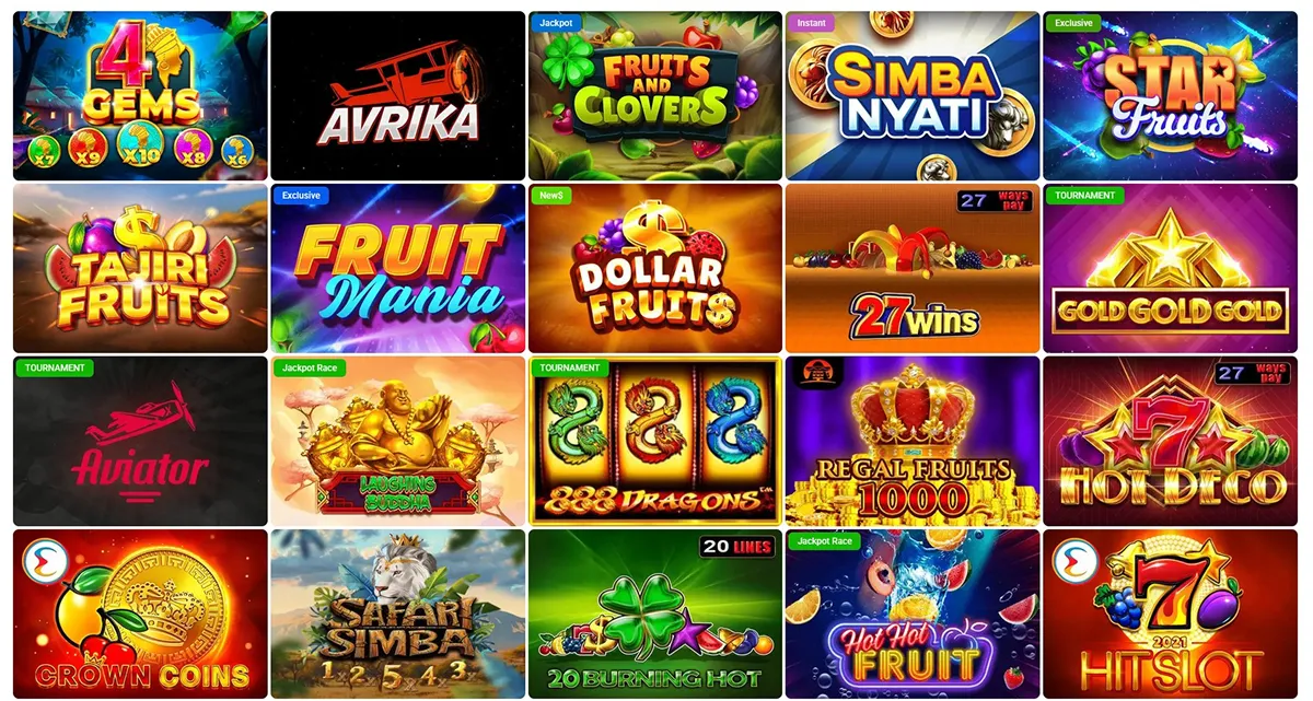 AhaduBirr game tiles with jackpot and tournament badges